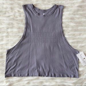 Spiritual Gangster Purple Grey Muscle Tank Top